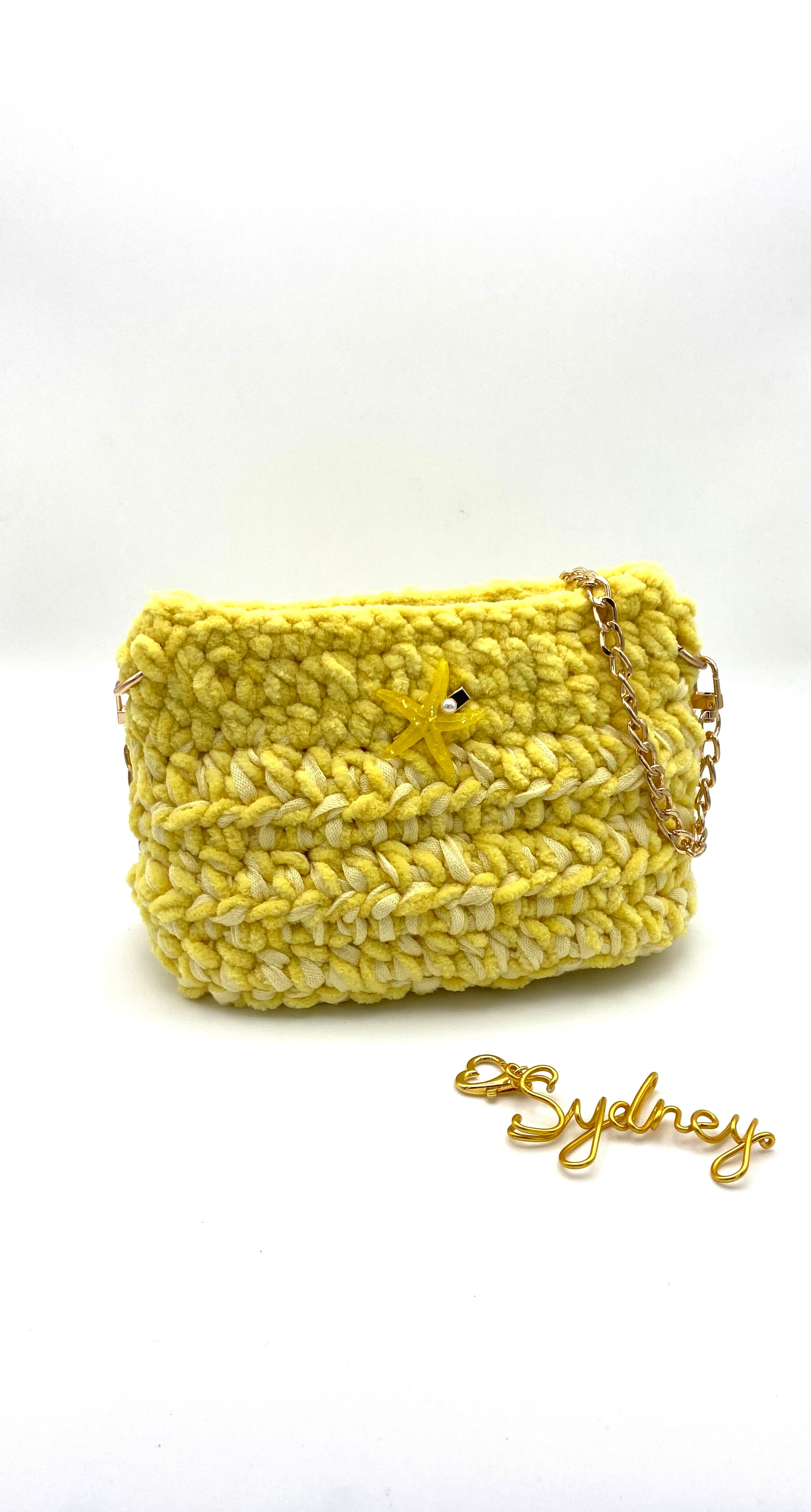 Sac Sydney en crochet jaune
