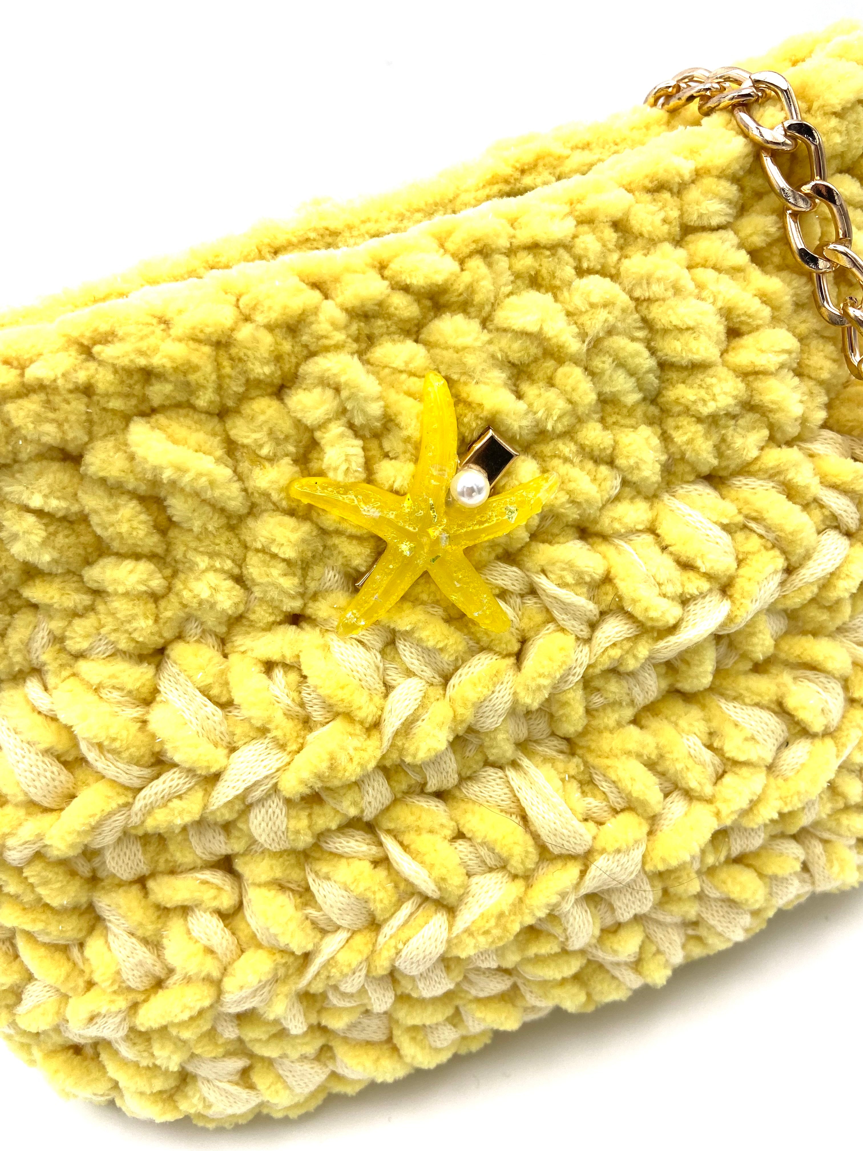Sac Sydney en crochet jaune
