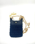 Pochette Milan en crochet marine