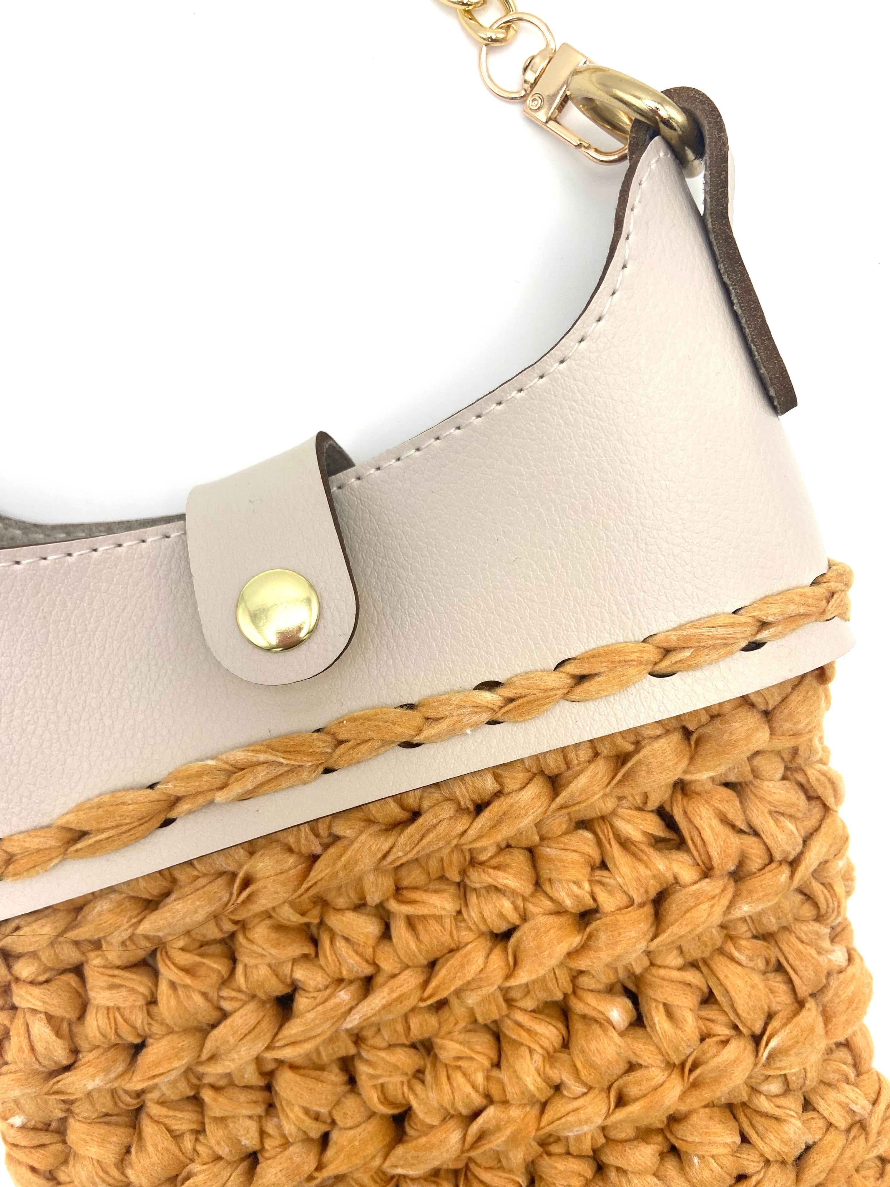 Pochette Milan en crochet ocre
