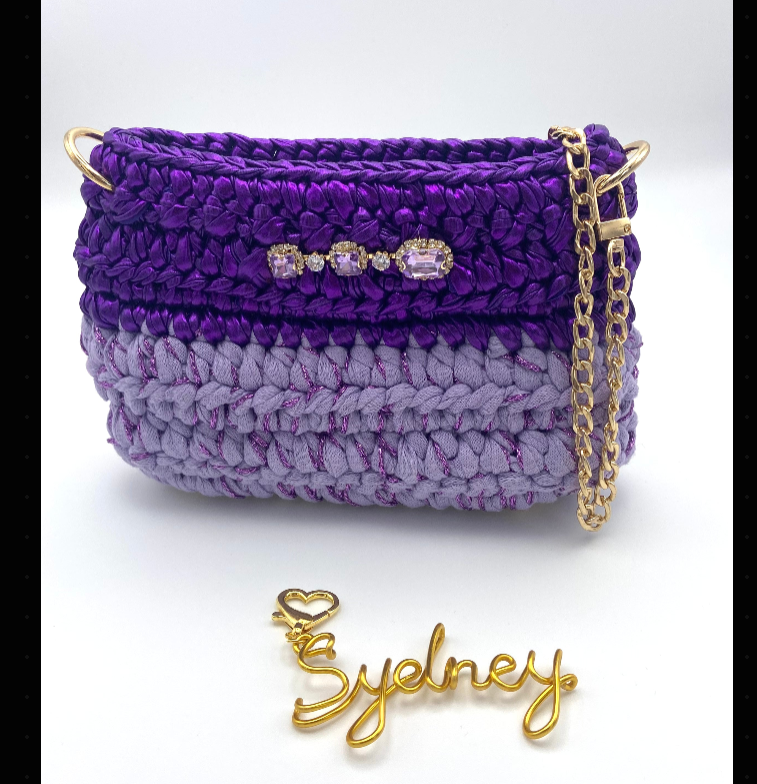 Sac Sydney en lurex noir