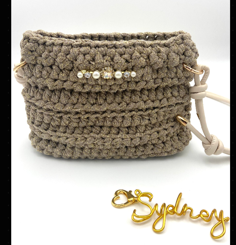 Sac Sydney en lurex noir