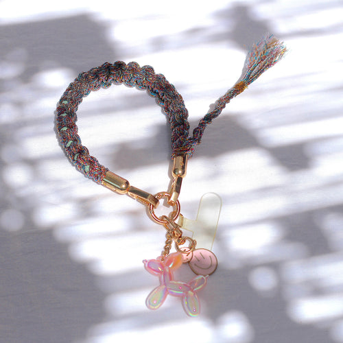 Grigri en macramé multicolore