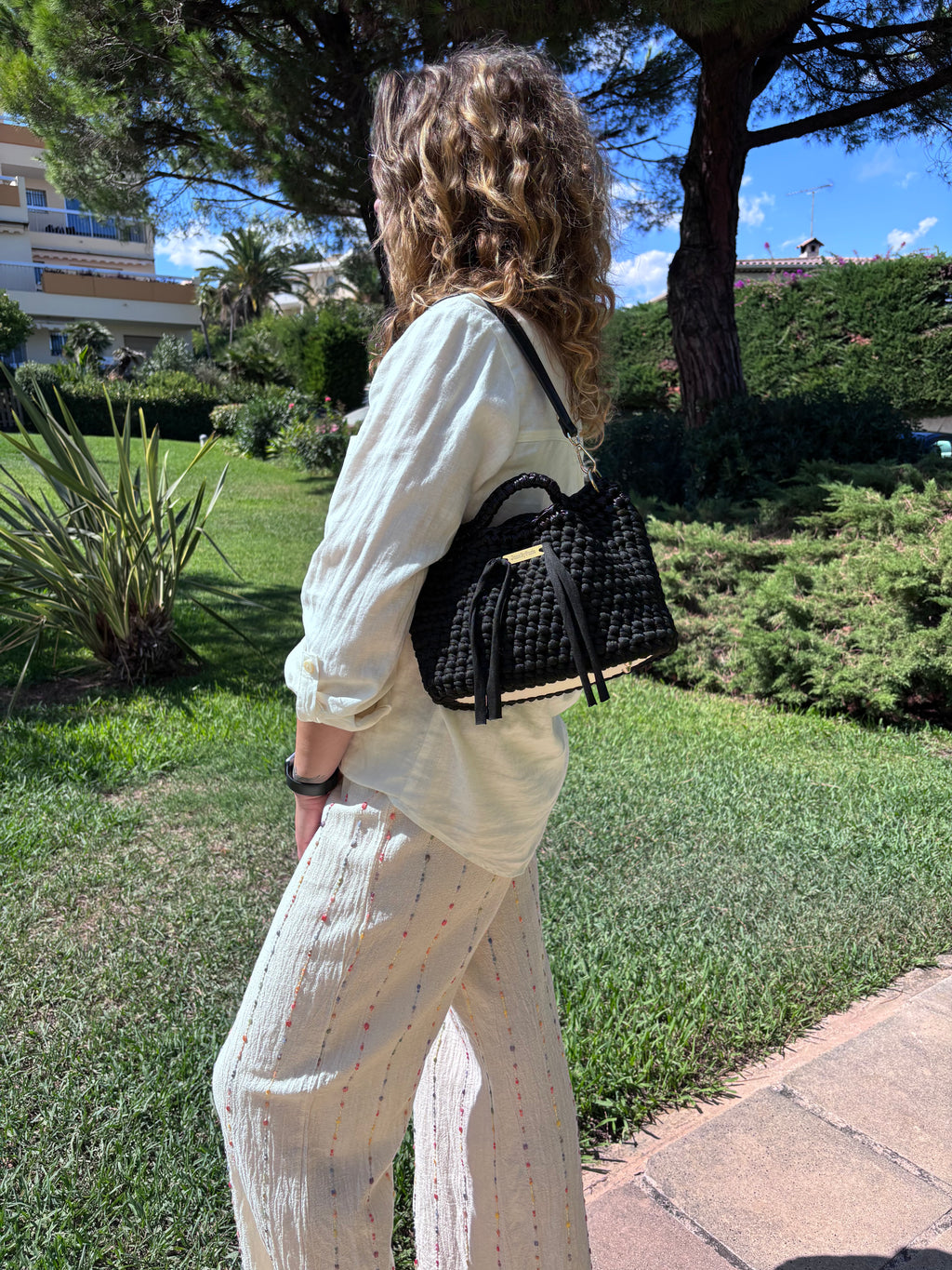 Sac au crochet noir