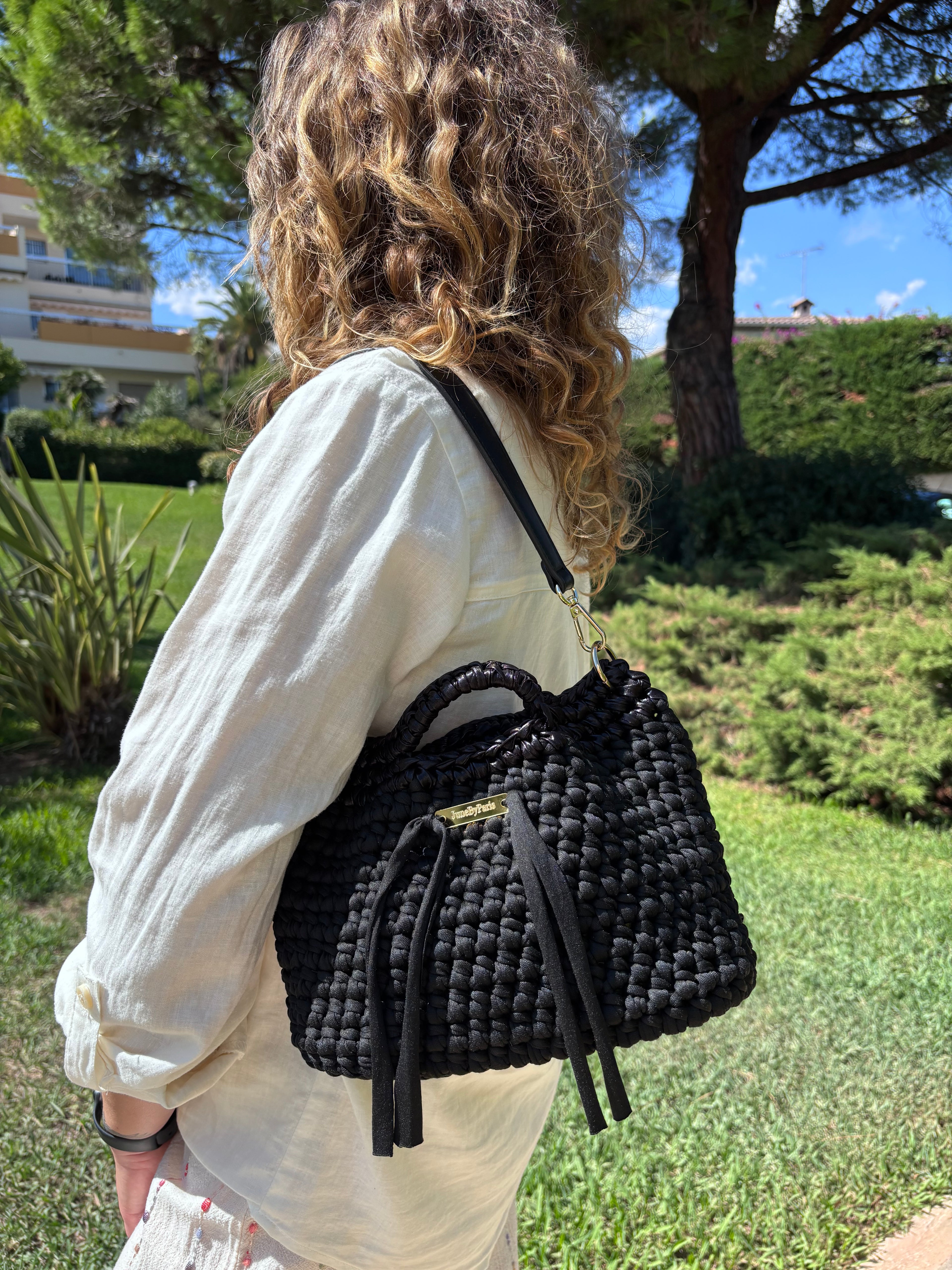 Sac au crochet noir