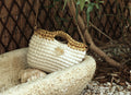 Sac à main au crochet blanc et doré