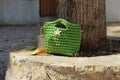 Sac à main au crochet vert citron