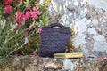 Sac bandoulière au crochet noir délavé