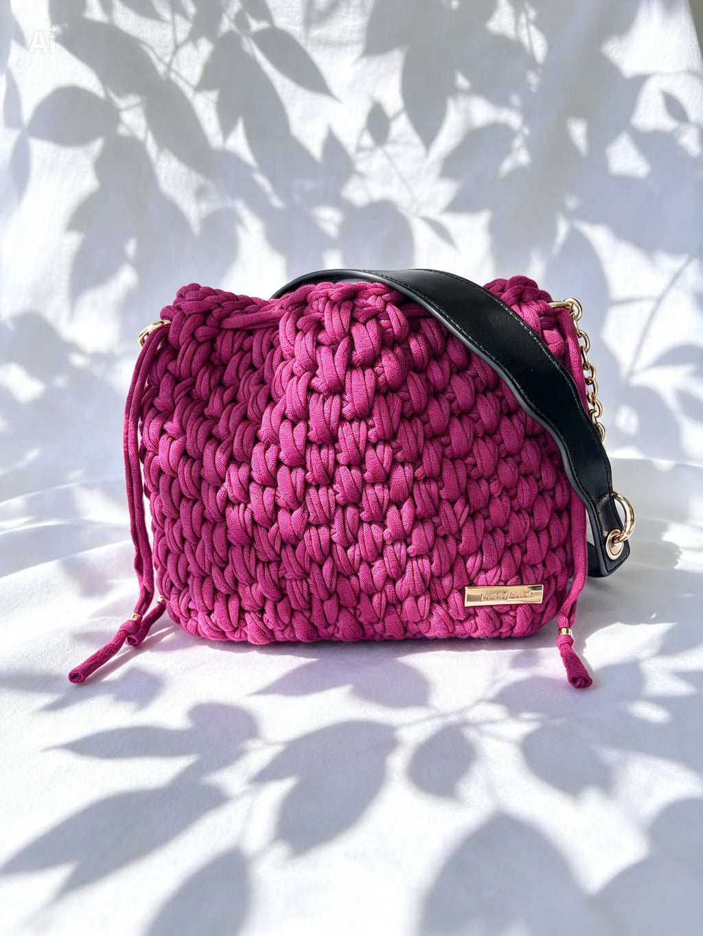 Petit sac bourse au crochet bordeaux. Fait main en France
