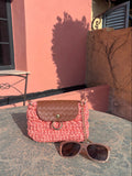Sac en crochet lurex orange. Fait main en France