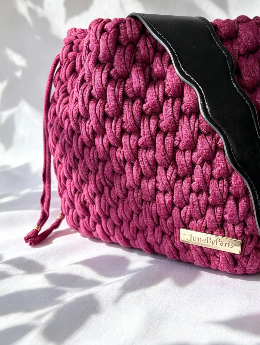 Petit sac bourse au crochet bordeaux. Fait main en France