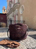 Sac au crochet marron et lurex. Fait main en France