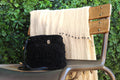 Petit Sac bandoulière au crochet en velours noir