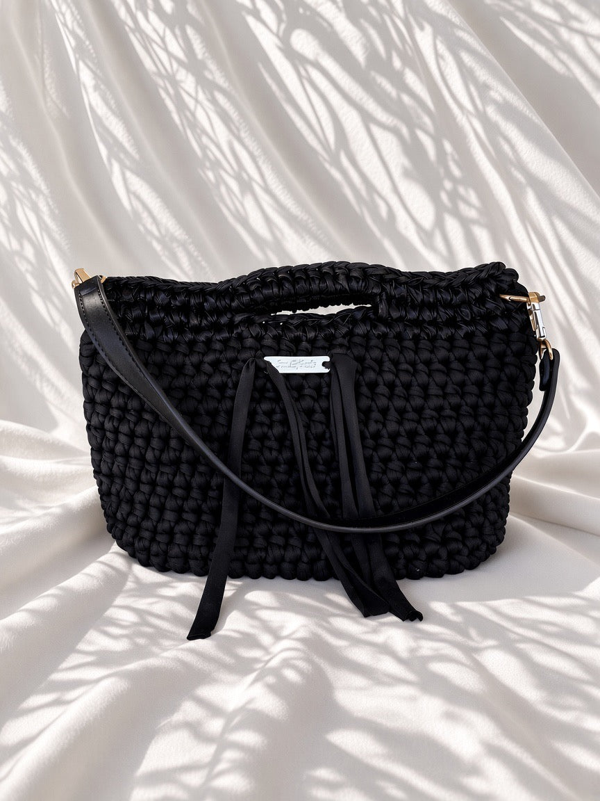 Sac au crochet noir