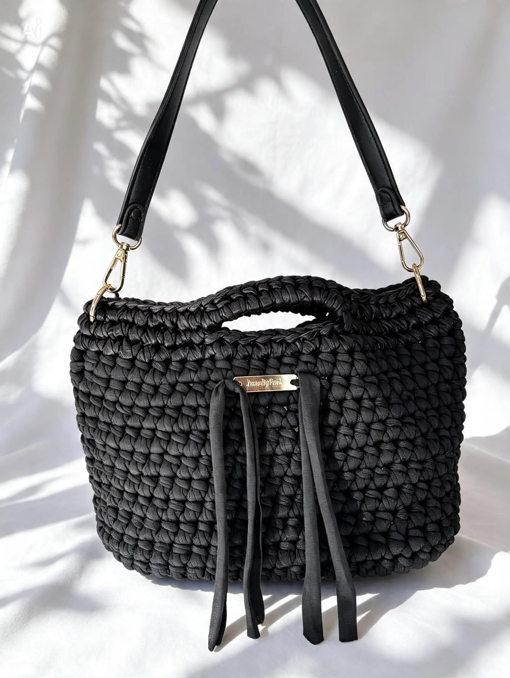 Sac au crochet noir