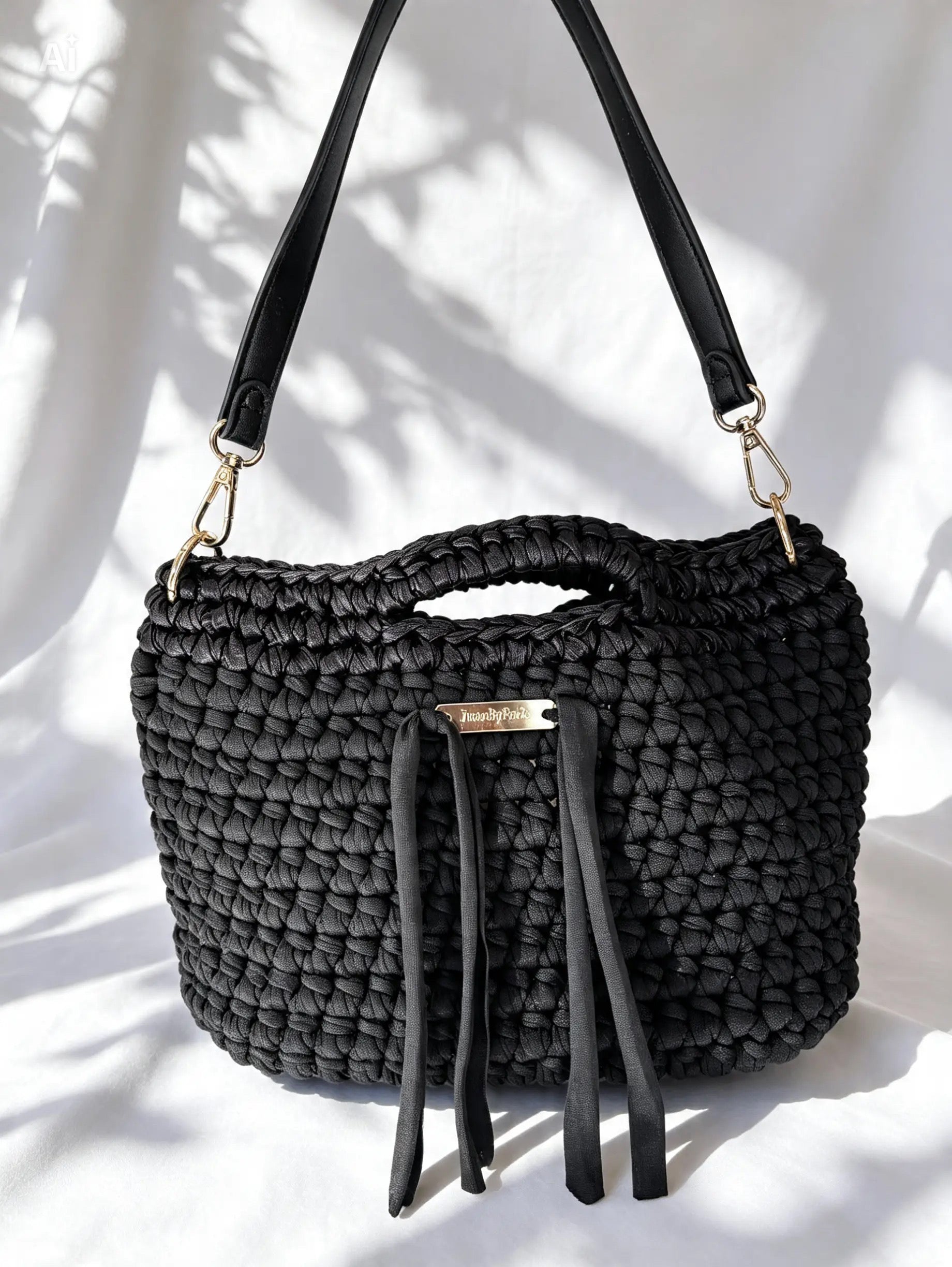 Sac au crochet noir